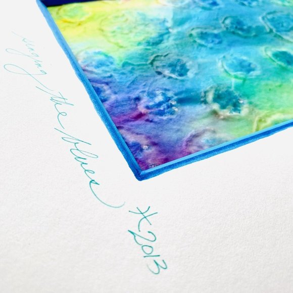 Original Art ‘Singing The Blues’ Encaustic Wax Painting 14”x11" Frame Ready - Picture 3 of 4